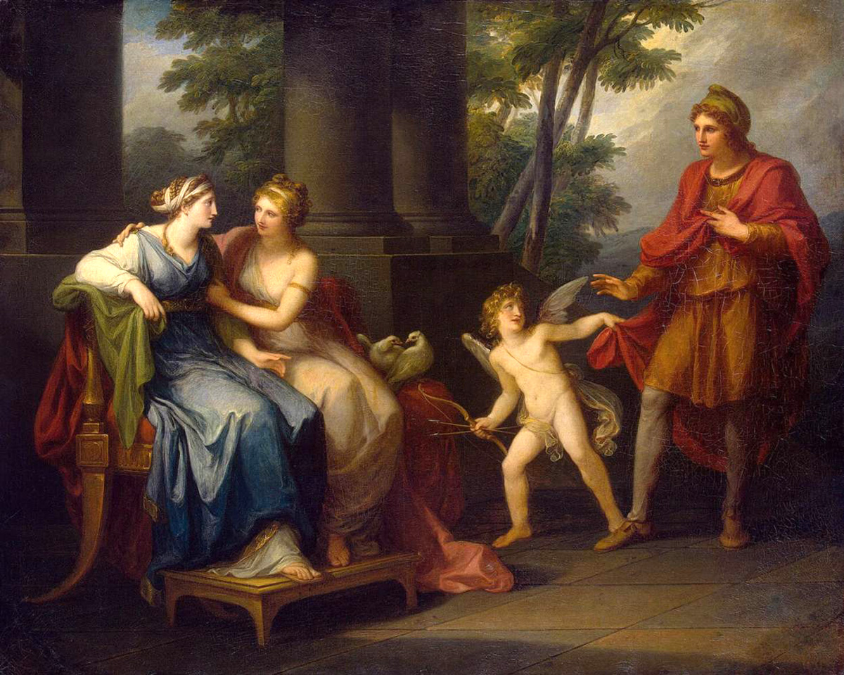 venus induces helen to fall in love with paris